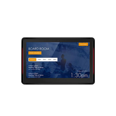 10.1 ইঞ্চি RK3399 2+16GB ওয়াল মাউন্ট কনফারেন্স রুম ট্যাবলেট এনএফসি পিওই মিটিং রুম বুকিং সিস্টেম উভয় পক্ষের আলো সহ