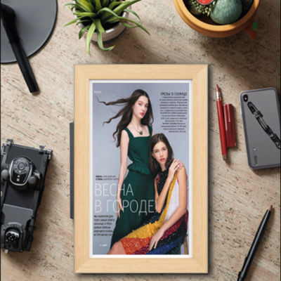 15.6Inch RK3568 4+32GB Wall Mounted Advertising Tablet NFC POE Touchscreen Business Wooden Frame Android14 Tablet