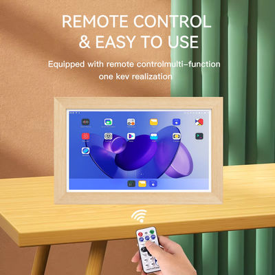 21.5Inch RK3588 Wooden Frame Android 13 Tablet POE NFC Wall Mounted Tablet PC for Advertising Use