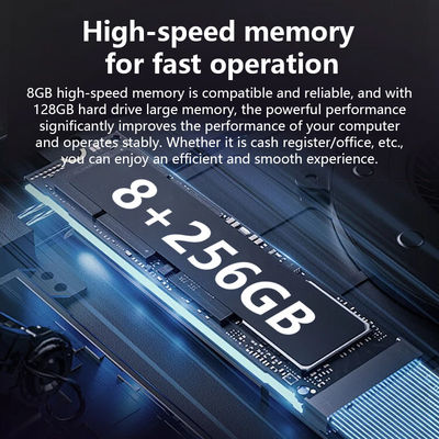 নতুন ডিজাইন ১৭ ইঞ্চি N5095 CPU POS মেশিন ৮+২৫৬জিবি বৃহৎ মেমরি উইন১০ খুচরা ক্যাশ রেজিস্টার POS টার্মিনাল