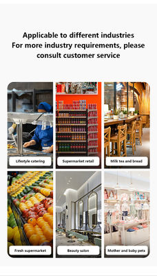 14 ইঞ্চি ডুয়াল টাচ স্ক্রিন উইন্ডোজ 7 পস ক্যাশ রেজিস্টার আই 3 সিপিইউ 4 + 64 গিগাবাইট ডেস্কটপ পিওএস টার্মিনাল প্রিন্টার,কিবোর্ড,স্ক্যানার সহ