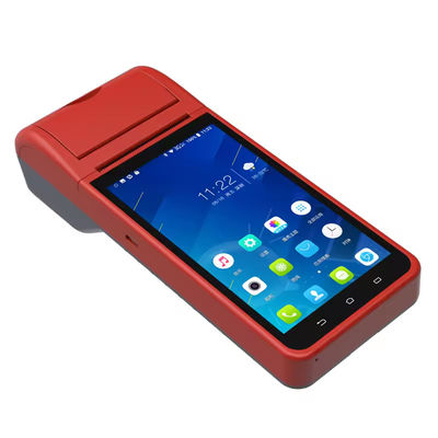 Android 8.1 অপারেটিং সিস্টেম 5.5 ইঞ্চি NFC পজ সিস্টেম হ্যান্ডহেল্ড ক্যাশিয়ার পজ মেশিন 58mm থার্মাল রসিদ প্রিন্টারের সাথে