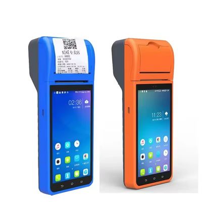 Android 8.1 অপারেটিং সিস্টেম 5.5 ইঞ্চি NFC পজ সিস্টেম হ্যান্ডহেল্ড ক্যাশিয়ার পজ মেশিন 58mm থার্মাল রসিদ প্রিন্টারের সাথে