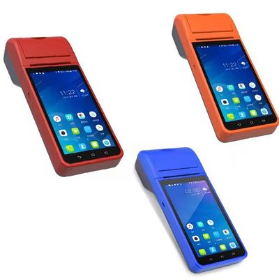 Android 8.1 অপারেটিং সিস্টেম 5.5 ইঞ্চি NFC পজ সিস্টেম হ্যান্ডহেল্ড ক্যাশিয়ার পজ মেশিন 58mm থার্মাল রসিদ প্রিন্টারের সাথে