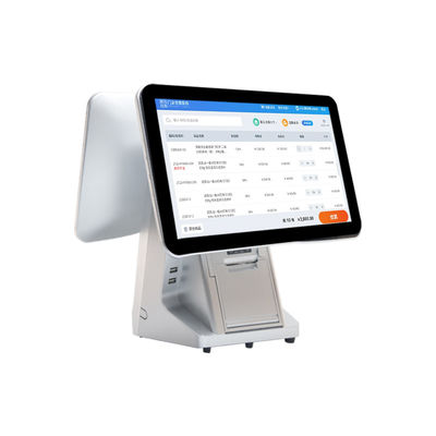 Win7/10 Android সামঞ্জস্যপূর্ণ 15.6 ইঞ্চি ডুয়াল স্ক্রিন POS সিস্টেম মনিটর সুপারমার্কেট রেস্তোরাঁর জন্য টেকসই IPS টাচ মনিটর