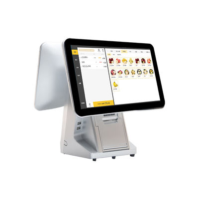 Win7/10 Android সামঞ্জস্যপূর্ণ 15.6 ইঞ্চি ডুয়াল স্ক্রিন POS সিস্টেম মনিটর সুপারমার্কেট রেস্তোরাঁর জন্য টেকসই IPS টাচ মনিটর