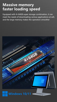 4GB DDR3 মেমরি সহ 15.6 ইঞ্চি রেস্টুরেন্টের জন্য পয়েন্ট অফ সেল (POS) টার্মিনাল, অল-ইন-ওয়ান টাচ POS মেশিন উইন্ডোজ POS সিস্টেম