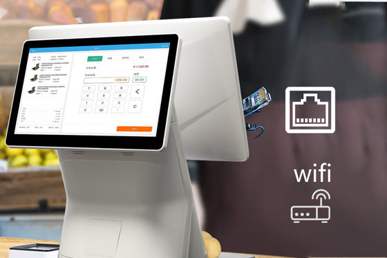 DDR3 2G মেমরি ১৫.৬ ইঞ্চি ডেস্ক টাচ স্ক্রিন স্ব-অর্ডার পেমেন্ট কিয়স্ক, ক্যাশলেস পেমেন্ট এবং রেস্টুরেন্টের জন্য