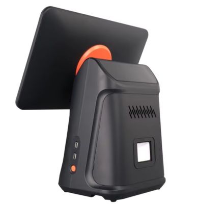 খুচরা বিক্রয় মেশিন 15.6 ইঞ্চি অ্যান্ড্রয়েড পিওএস টার্মিনাল স্ক্যানার এবং প্রিন্টারের সাথে 4 গিগাবাইট ডিডিআর 4 মেমরি 64 গিগাবাইট হার্ড ডিস্ক ক্ষমতা