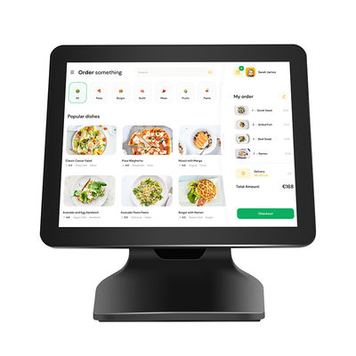 15.6" 8+256GB বৃহৎ মেমরি পজ ক্যাশ রেজিস্টার 1080P উইন্ডোজ10 টাচ স্ক্রিন পজ মেশিন গ্রাহক ডিসপ্লে সহ