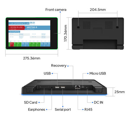 POE NFC অ্যান্ড্রয়েড ট্যাবলেট পিসি OEM 10.1 ইঞ্চি RK3288 CPU ওয়াল মাউন্ট