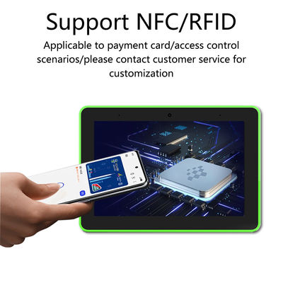 8 - ইঞ্চি ওয়াল মাউন্ট অ্যান্ড্রয়েড ট্যাবলেট পিসি পিওই এনএফসি ওয়াইফাই টাচ স্ক্রিন সহ 4 - স্মার্ট হোম মিটিং রুমের জন্য সাইড এলইডি লাইট হোটেল বুকিং সময়সূচী