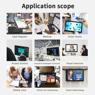 32 ইঞ্চি ওয়াল মাউন্ট বাণিজ্যিক প্রদর্শন ডিজিটাল সাইন বিজ্ঞাপন অ্যান্ড্রয়েড ট্যাবলেট পিসি এনএফসি পিওই টাচ স্ক্রিন ব্যবসায়িক কিওস্ক
