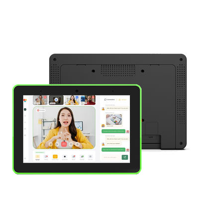 wall mounted 8inch touch screen IPS rockchip business android tablet pc LED light bar POE NFC for conference room booking