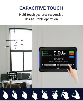 101 ইঞ্চি ওয়াল মাউন্টেড বিজনেস অ্যান্ড্রয়েড ট্যাবলেট পিসি, এলইডি লাইট বার সহ, কনফারেন্স সময়সূচী প্রদর্শনের জন্য