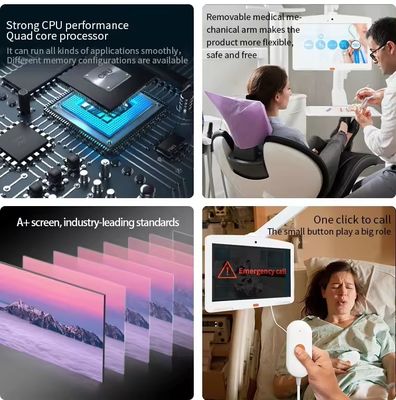 ওয়াল মাউন্ট 13.3 ইঞ্চি 1080p স্বাস্থ্যসেবা ওয়াইফাই সিম কার্ড সোল্ট অ্যান্ড্রয়েড ট্যাবলেট পিসি হাসপাতালের জন্য নার্স কল সিস্টেম