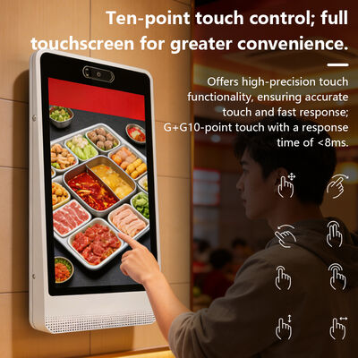 32 Inch android 14 Indoor SDK Wall Mount AI Digital Signage Advertising Touch Screen Poster Display Virtual Human Shop Hote