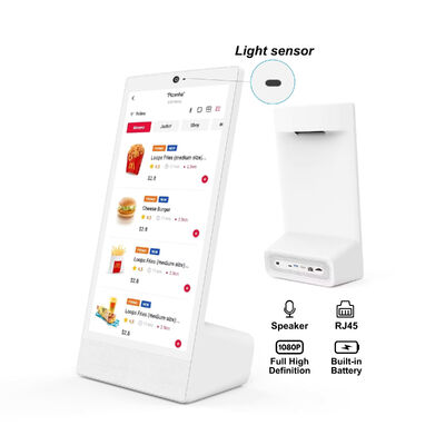 এল টাইপ ডেস্কটপ ১৫.৬ ইঞ্চি ১৯২০x১০৮০ অ্যান্ড্রয়েড ১৫ ট্যাবলেট পিসি Wi-Fi NFC ক্যাপাসিটিভ টাচ স্ক্রিন ১0000mah অক্টা কোর ফাস্ট ফুড অন্যান্য স্পিকার সহ