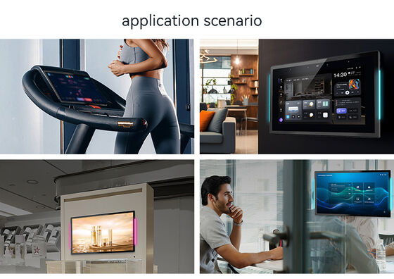 দেয়াল-মাউন্ট করা কনফারেন্স রুম ব্যবহারের জন্য LED লাইট বার সহ 15.6 ইঞ্চি RK3566 কোয়াড কোর অ্যান্ড্রয়েড ট্যাবলেট পিসি