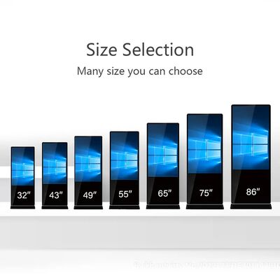 43 ইঞ্চি ফ্লোর স্ট্যান্ডিং ডিজিটাল সিগনেজ এলসিডি বিজ্ঞাপন প্রদর্শন স্পর্শ পর্দা স্মার্ট কিওস্ক পোস্টার প্লেয়ার শপিং মলের জন্য