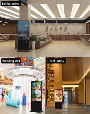 43 ইঞ্চি ফ্লোর স্ট্যান্ডিং ডিজিটাল সিগনেজ এলসিডি বিজ্ঞাপন প্রদর্শন স্পর্শ পর্দা স্মার্ট কিওস্ক পোস্টার প্লেয়ার শপিং মলের জন্য