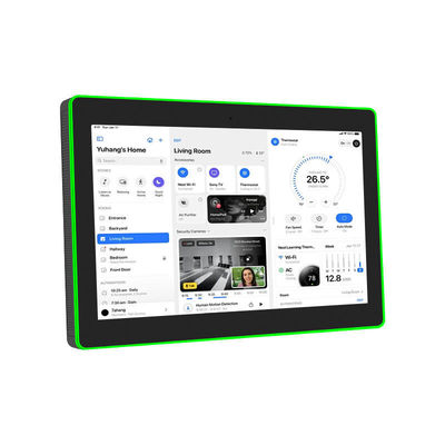 গুণ  13.3Inch Wall Mounted Conference Room Tablet NFC/RFID POE Commercial Android Tablet Surrounding Led Light কারখানা