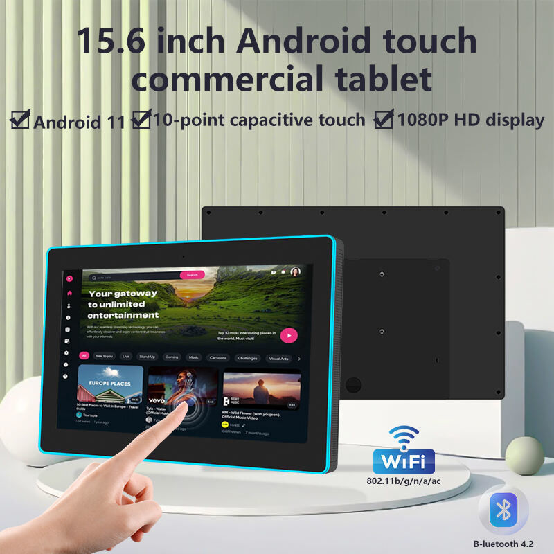 15.6 ইঞ্চি RK3566 NFC POE পাওয়ার ট্যাবলেট পিসি ওয়াল মাউন্ট মিটিং অ্যান্ড্রয়েড ট্যাবলেট LED লাইট সহ