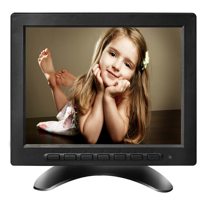 9~36VDC 800x480 8 ইঞ্চি এলসিডি সিসিটিভি মনিটর BNC AV HDMI USB সহ