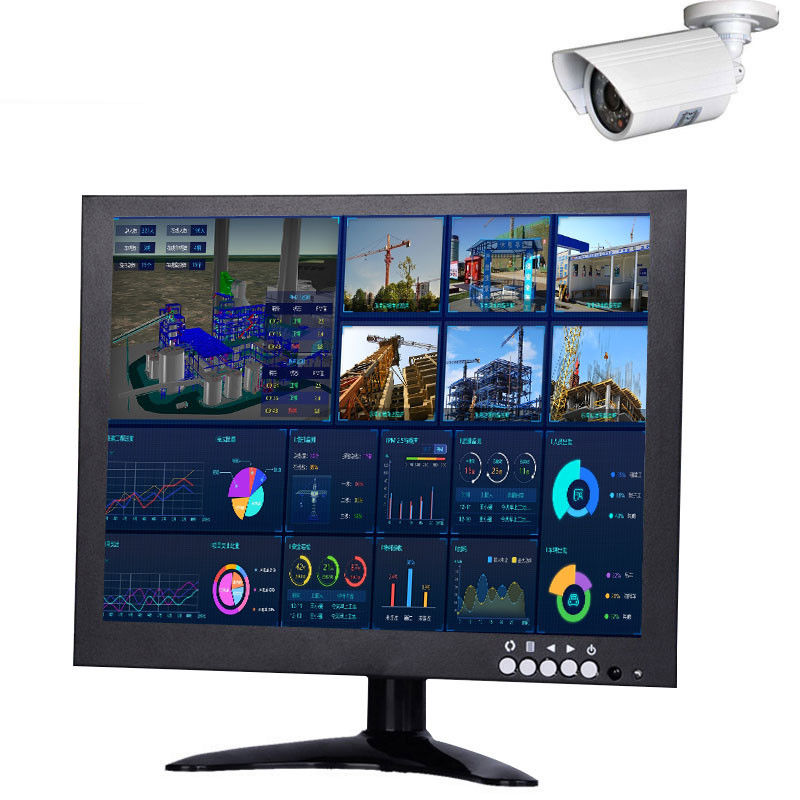 24VDC 10 ইঞ্চি এলসিডি কার মনিটর 300cd/m2 HDMI ইউএসবি ভিজিএ এইচডি রেজোলিউশন এলসিডি ডিসপ্লে